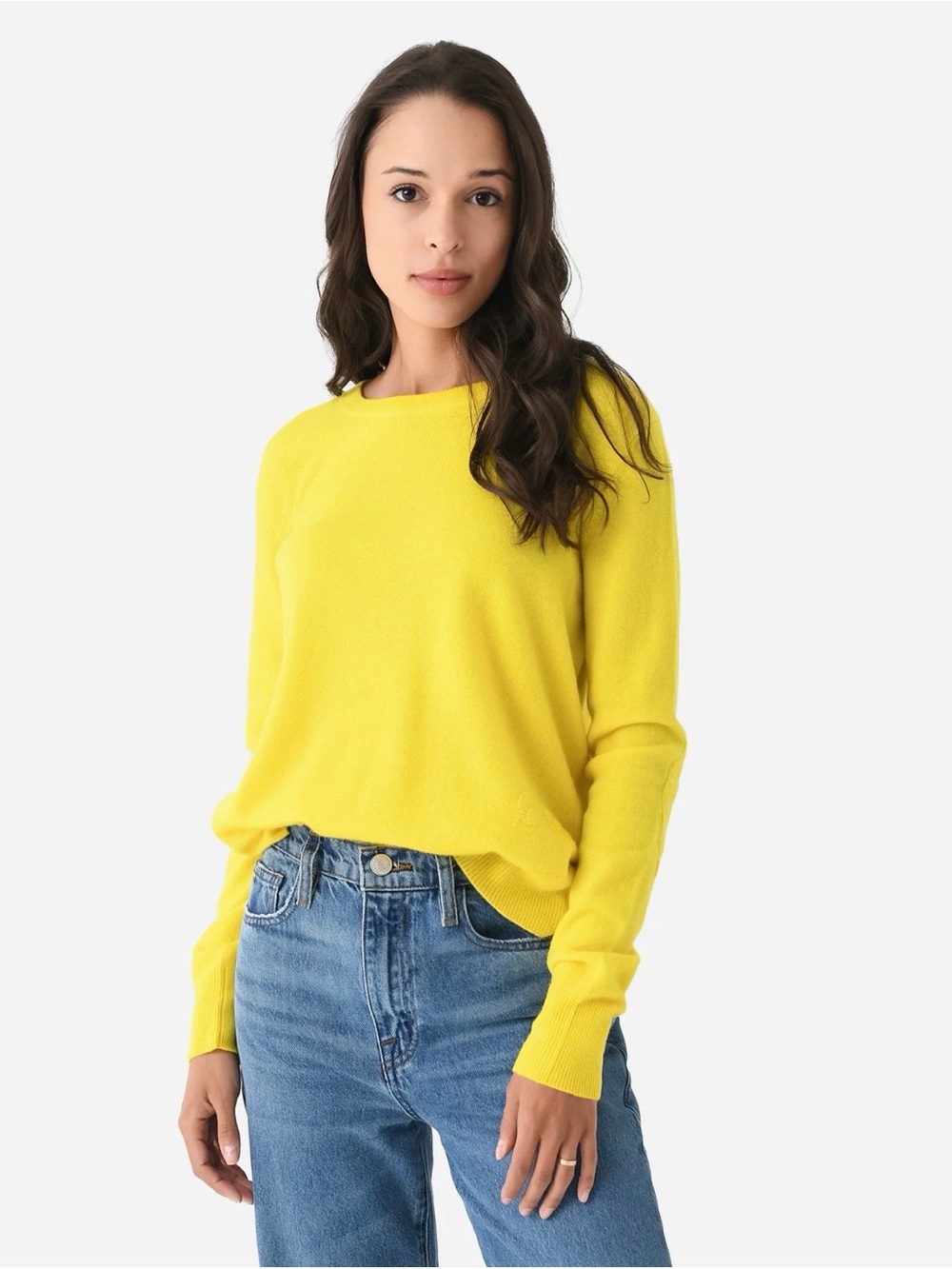 Rosenthal Yellow Knit Top with Heart Tag 100% Cashmere